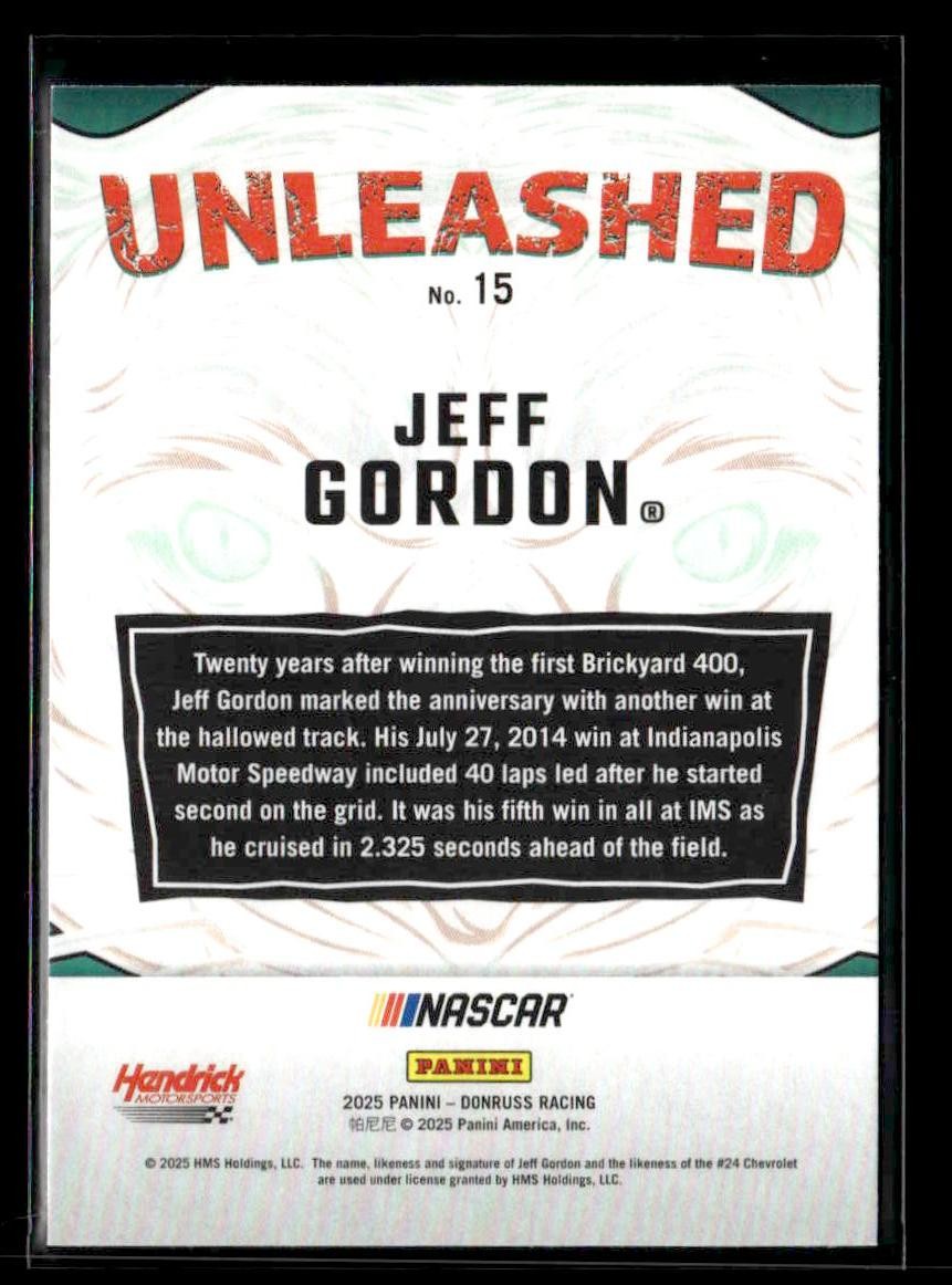 2025 Donruss #15 Jeff Gordon Unleashed