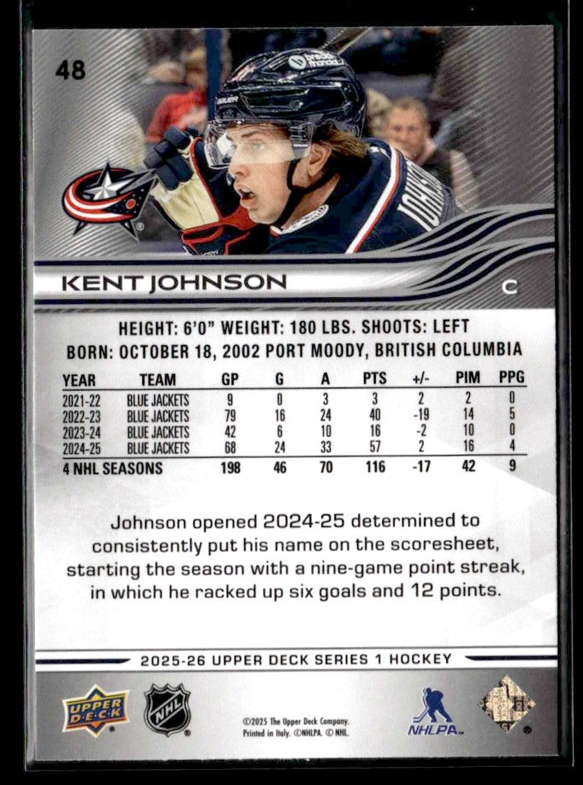 2025-26 Upper Deck #48 Kent Johnson