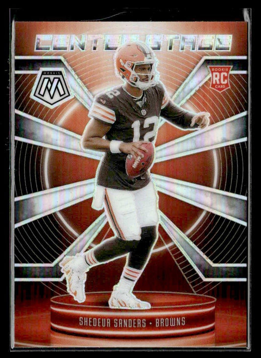 2025 Panini Mosaic #12 Shedeur Sanders Center Stage Mosaic Silver
