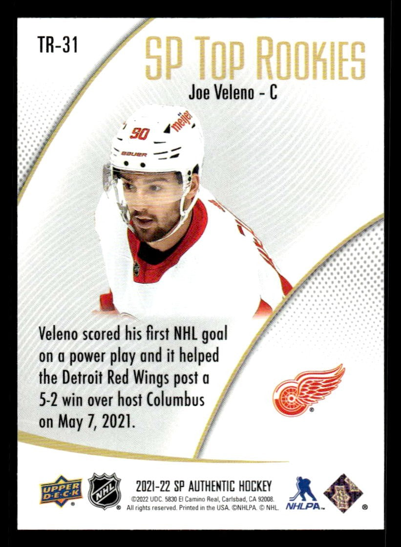 2021-22 SP Authentic #TR-31 Joe Veleno SP Top Rookies