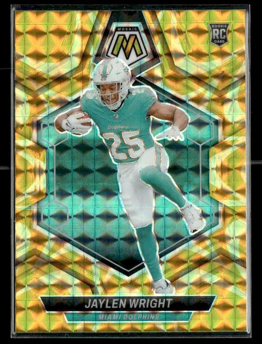 2024 Panini Mosaic #383 Jaylen Wright Mosaic Reactive Yellow