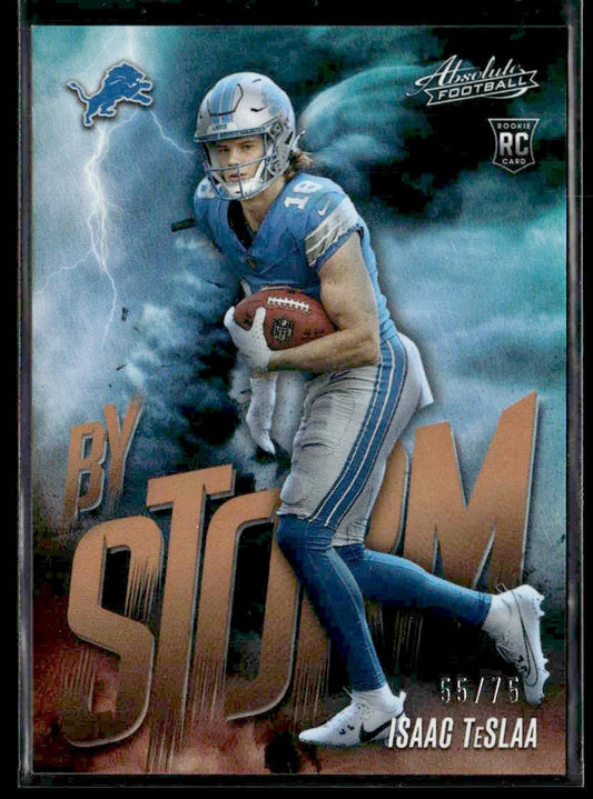 2025 Panini Absolute #5 Isaac TeSlaa By Storm Spectrum Orange #/75