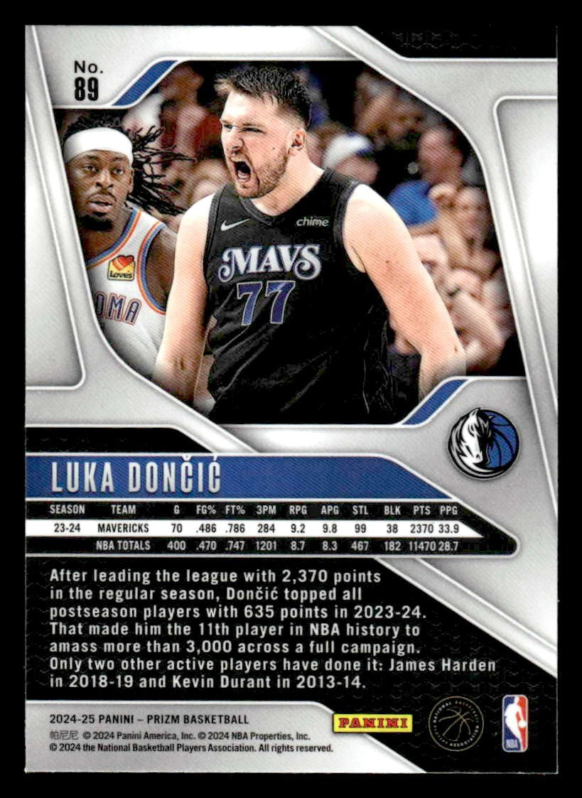 2024-25 Panini Prizm #89 Luka Doncic