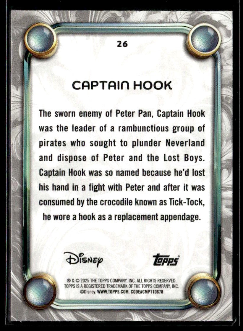 2025 Topps Disney Wonder #26 Captain Hook