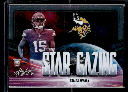 2024 Panini Absolute #SG-DTR Dallas Turner Star Gazing