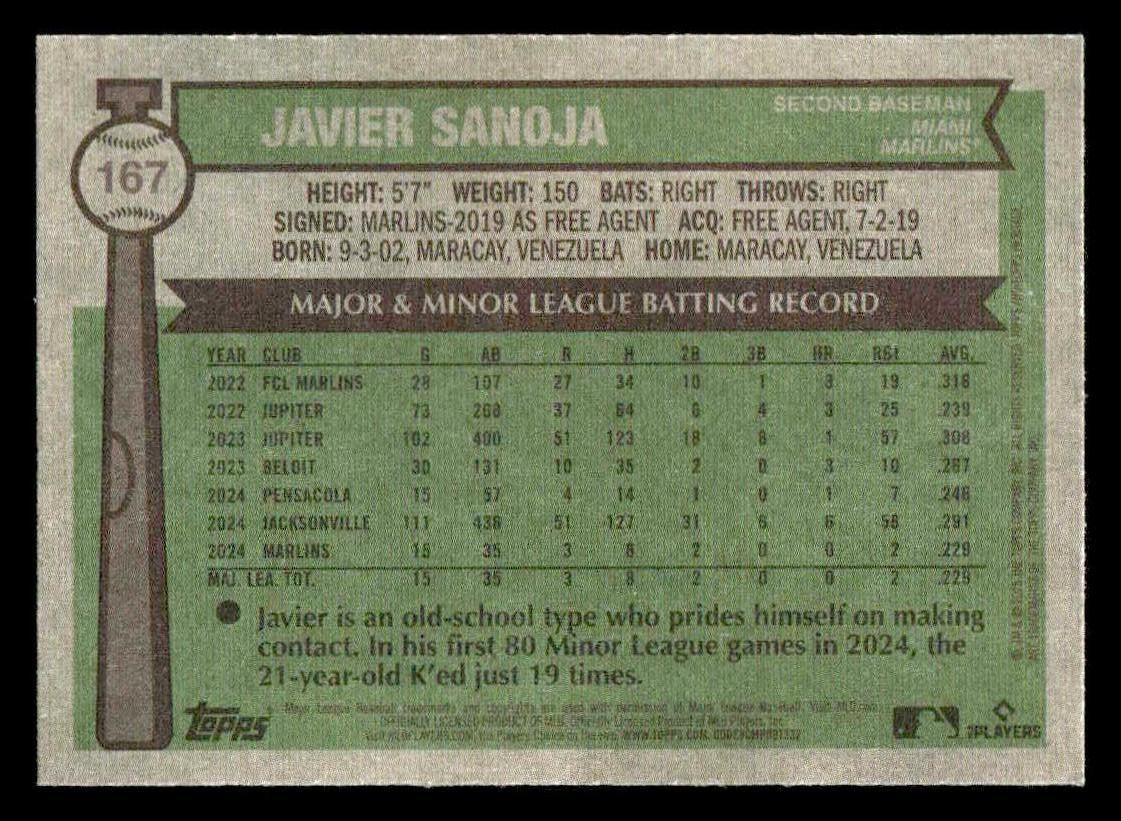 2025 Topps Heritage #167 Javier Sanoja