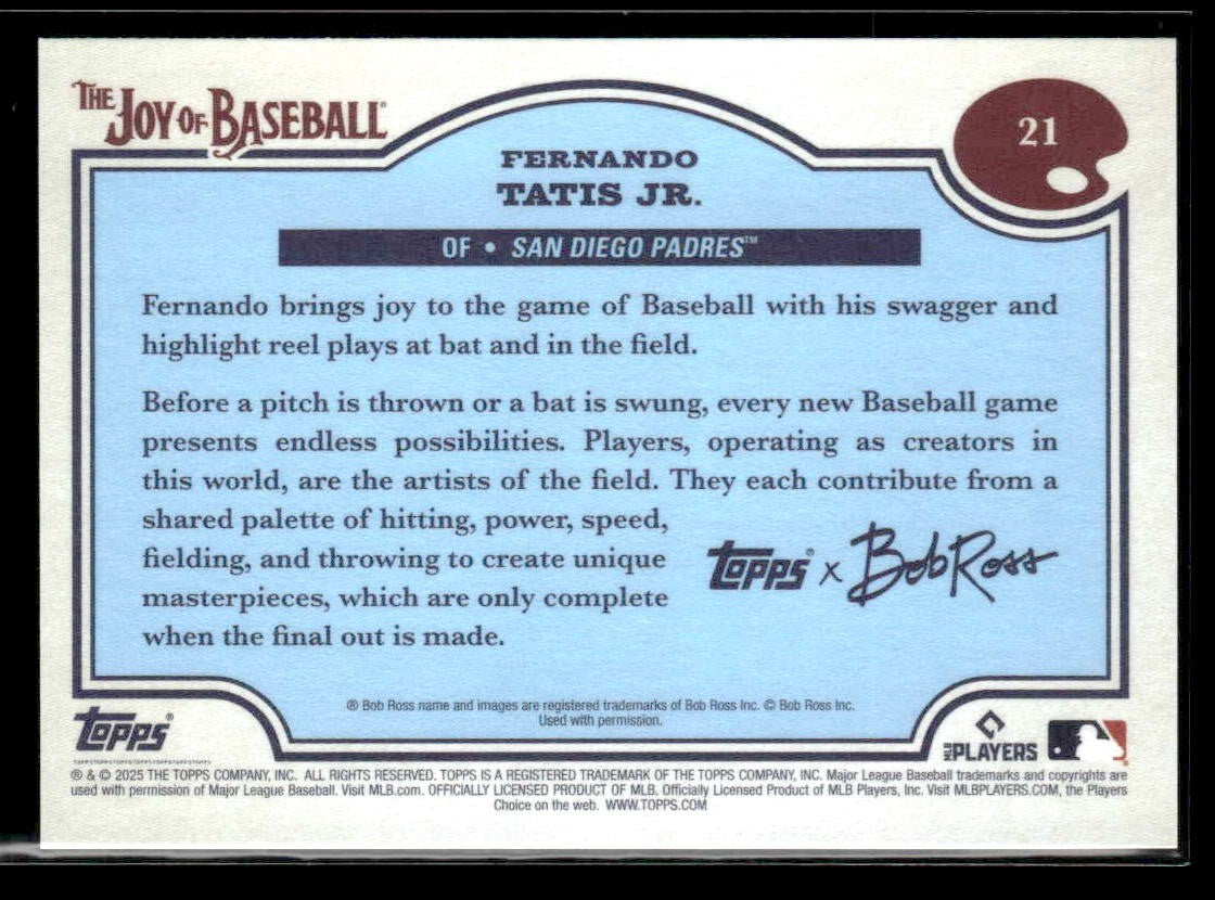 2025 Topps x Bob Ross: The Joy of Baseball #21 Fernando Tatis Jr.