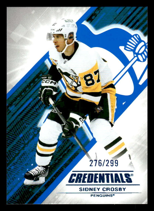 2024-25 Upper Deck Credentials #87 Sidney Crosby Blue #276/99