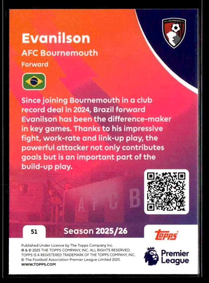 2025-26 Topps Premier League #51 Evanilson