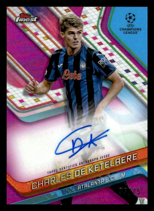 2024-25 Finest UEFA Club #BA-CD Charles De Ketelaere Magenta Refr Auto - #55/75