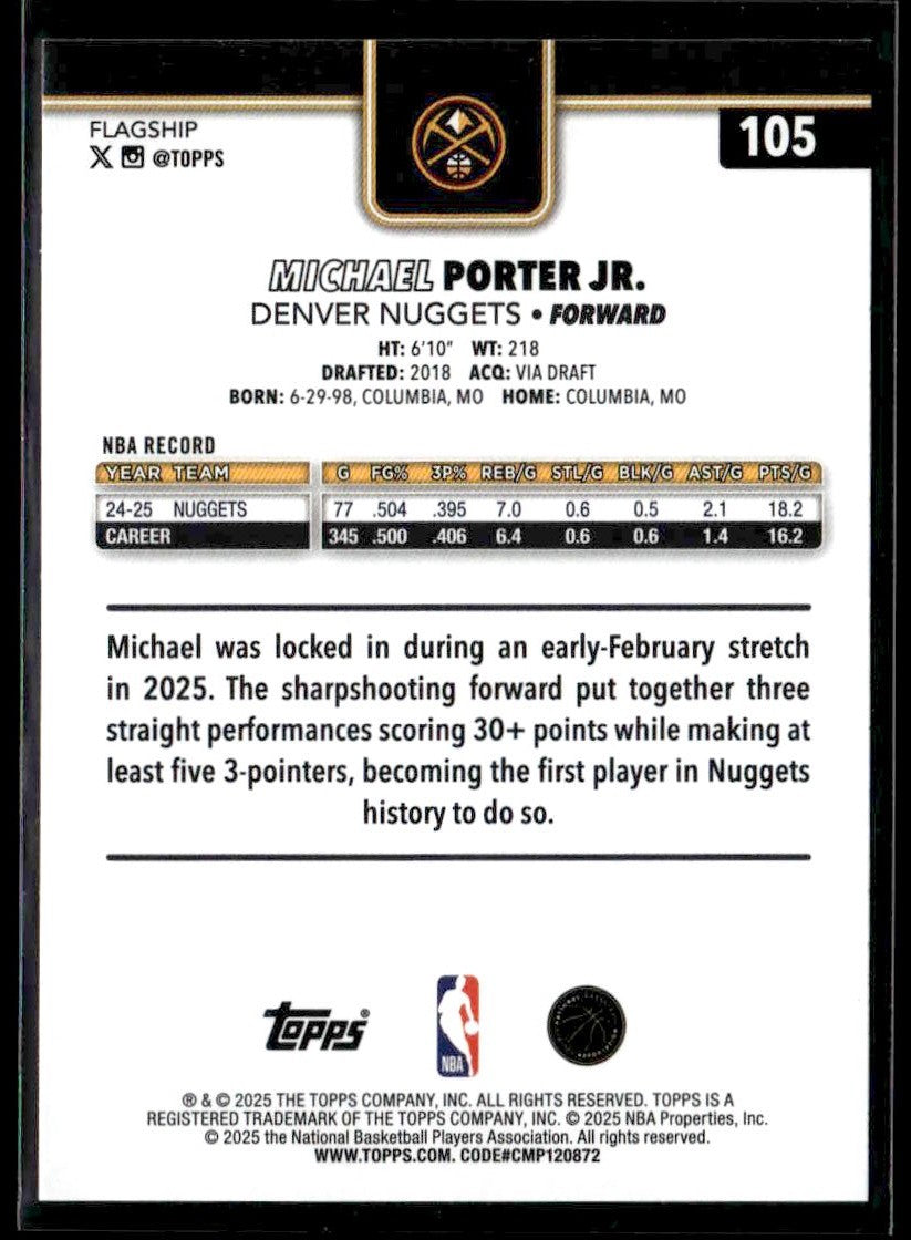 2025-26 Topps #105 Michael Porter Jr.