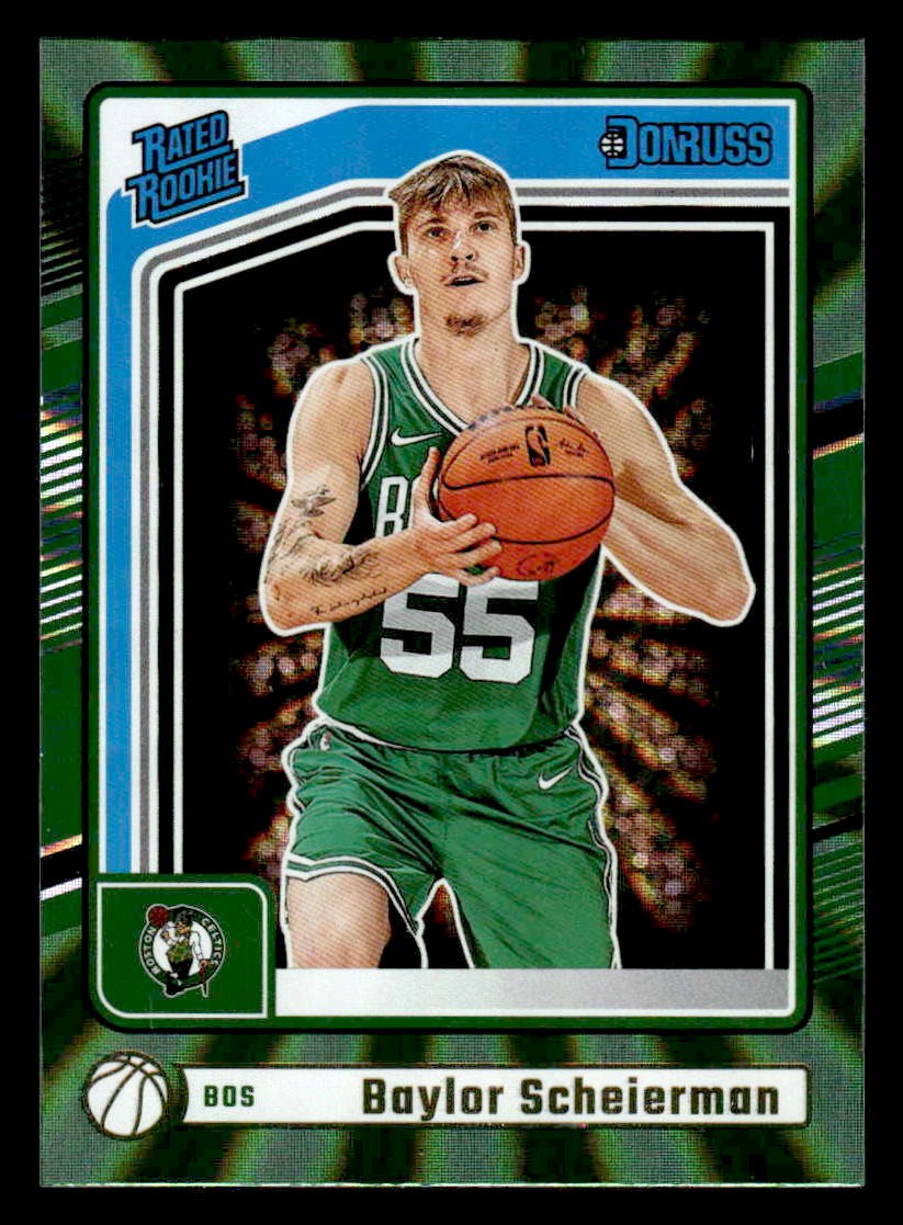 2024-25 Donruss #224 Baylor Scheierman Holo Green Laser