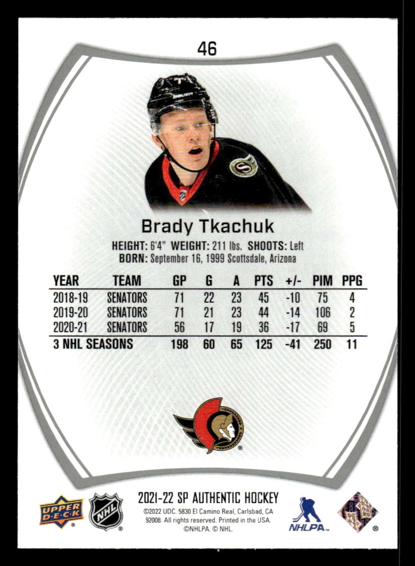 2021-22 SP #46 Brady Tkachuk