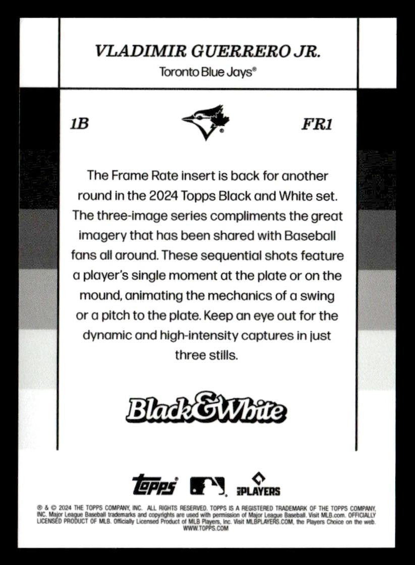 2024 Topps Black & White #FR1 Vladimir Guerrero Jr. Frame Rate