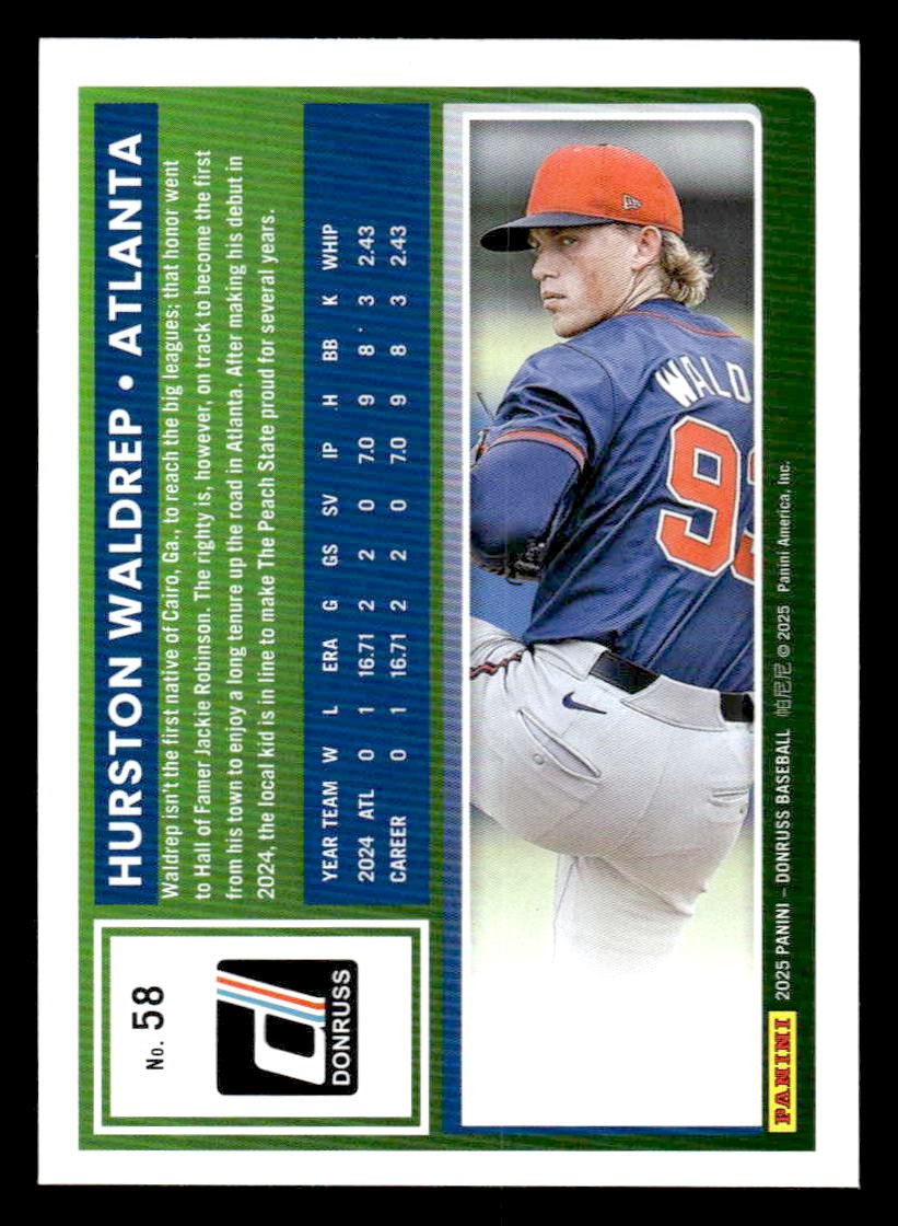 2025 Donruss #58 Hurston Waldrep