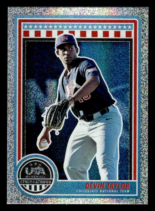 2025 Panini Stars and Stripes USA Baseball #1 Devin Taylor Opening Day