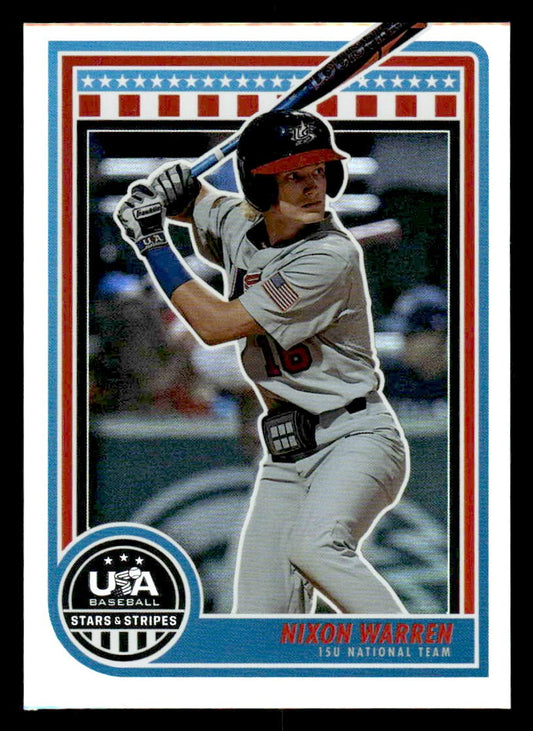 2025 Panini Stars and Stripes USA Baseball #98 Nixon Warren