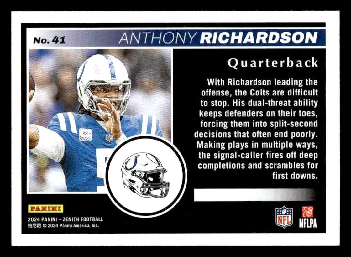 2024 Panini Zenith #41 Anthony Richardson Retail