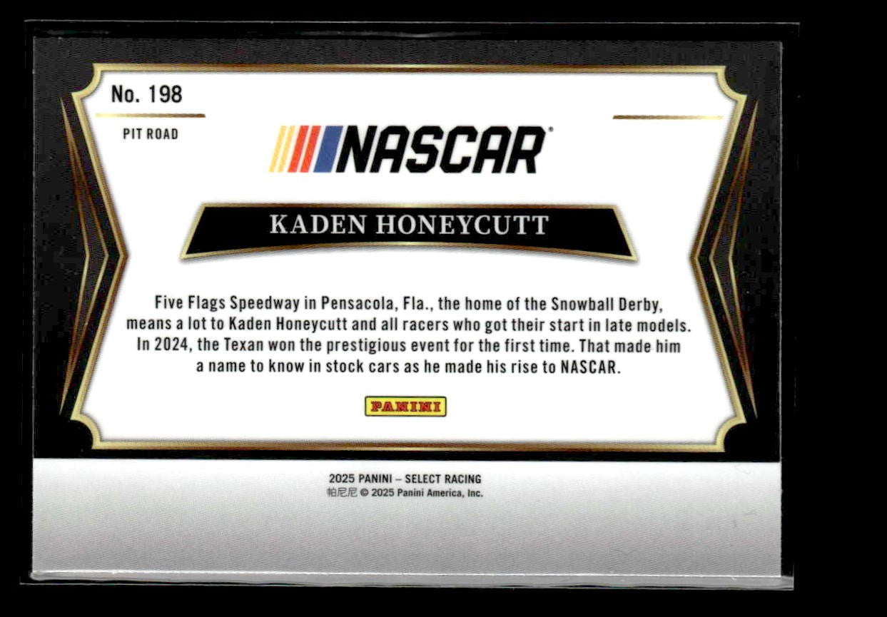 2025 Panini Select #198 Kaden Honeycutt
