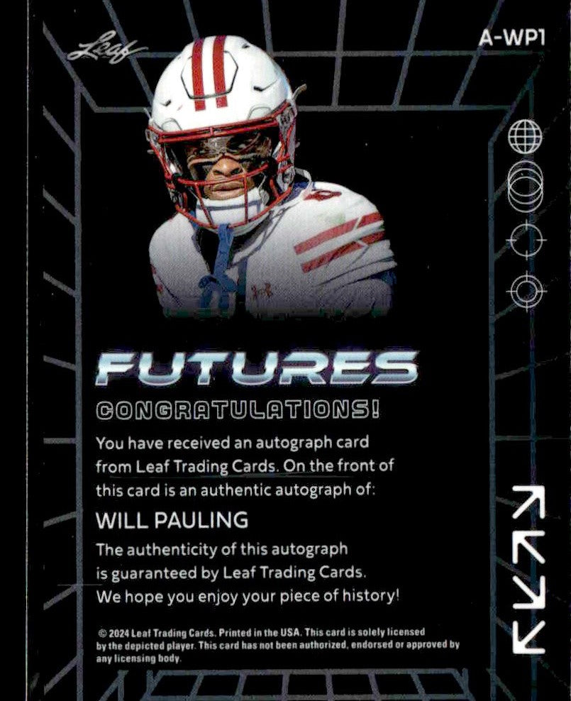 2024 Leaf Futures #A-WP1 Will Pauling Autographs Green
