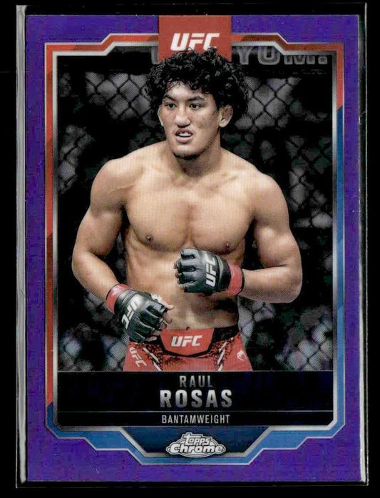 2025 Topps Chrome UFC #120 Raul Rosas Purple Refractor