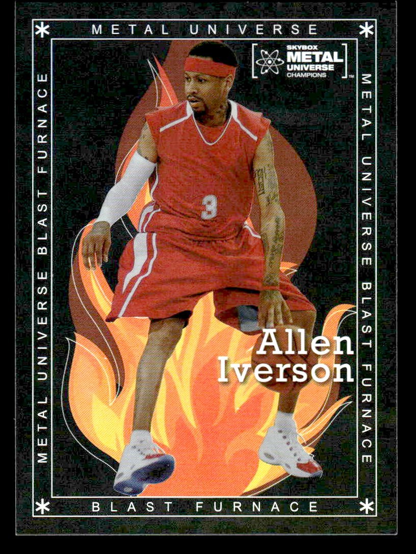 2021 SkyBox Metal Universe Champions #BF-12 Allen Iverson Blast Furnace