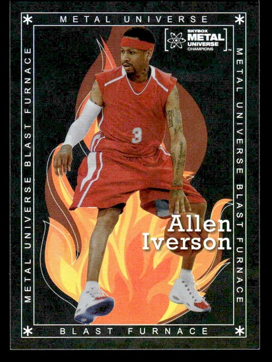 2021 SkyBox Metal Universe Champions #BF-12 Allen Iverson Blast Furnace