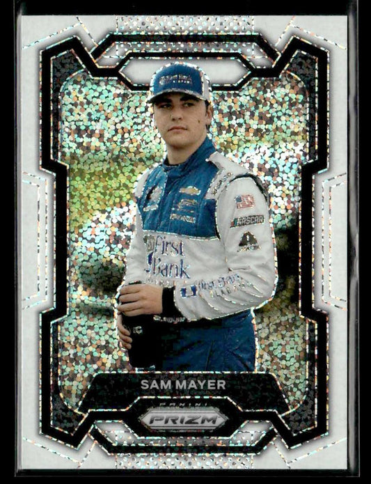 2024 Panini Prizm #44 Sam Mayer White Sparkle