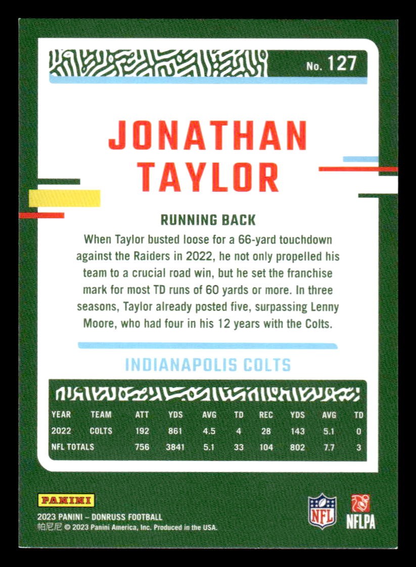 2023 Donruss #127 Jonathan Taylor