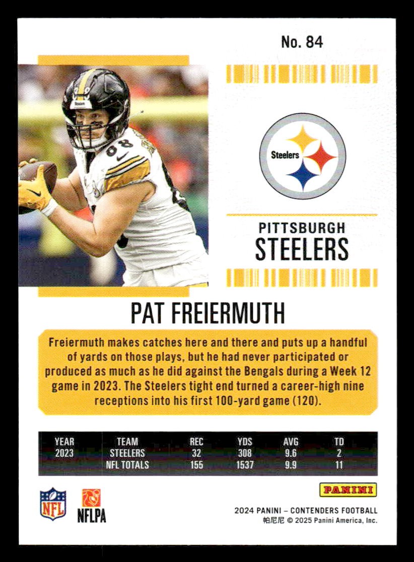 2024 Panini Contenders Football Mojo #84 Pat Freiermuth