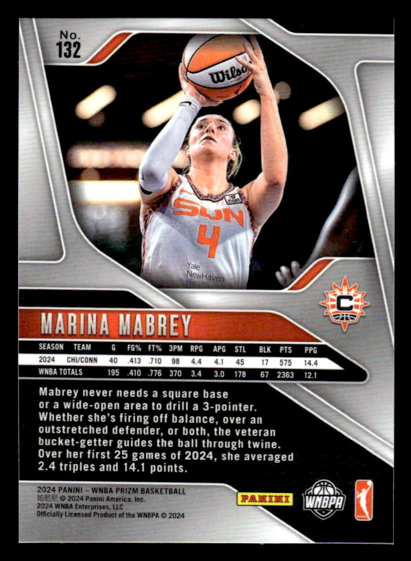 2024 Panini Prizm WNBA #132 Marina Mabrey