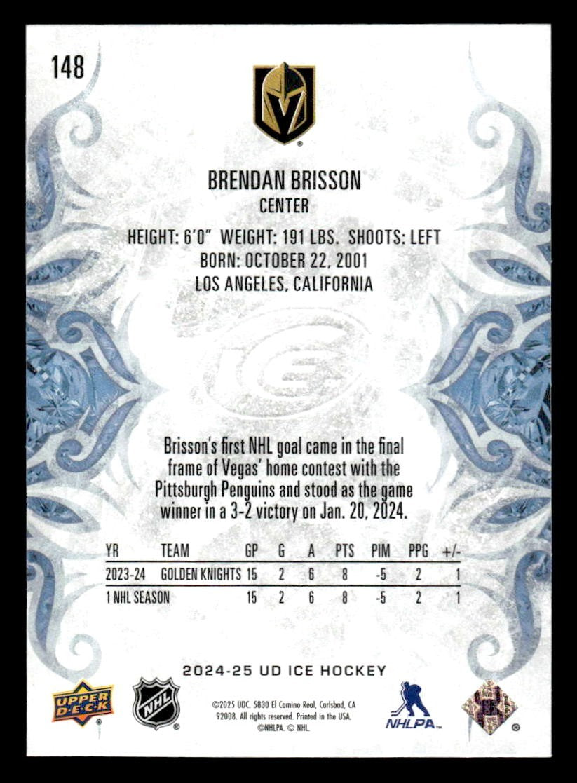 2024-25 Upper Deck Ice #148 Brendan Brisson