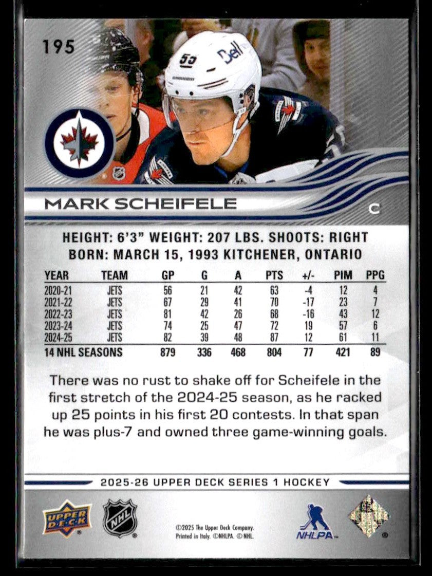 2025-26 Upper Deck #195 Mark Scheifele