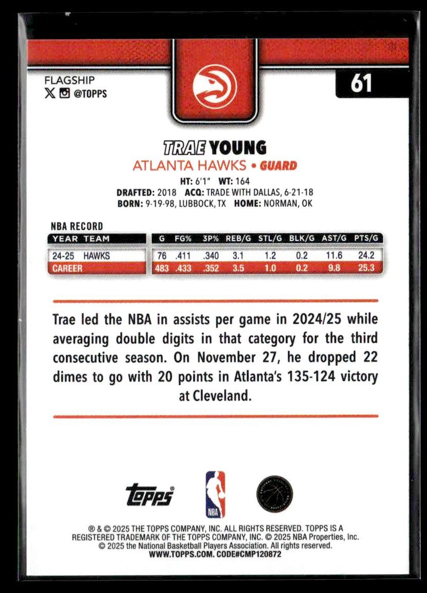 2025-26 Topps #61 Trae Young