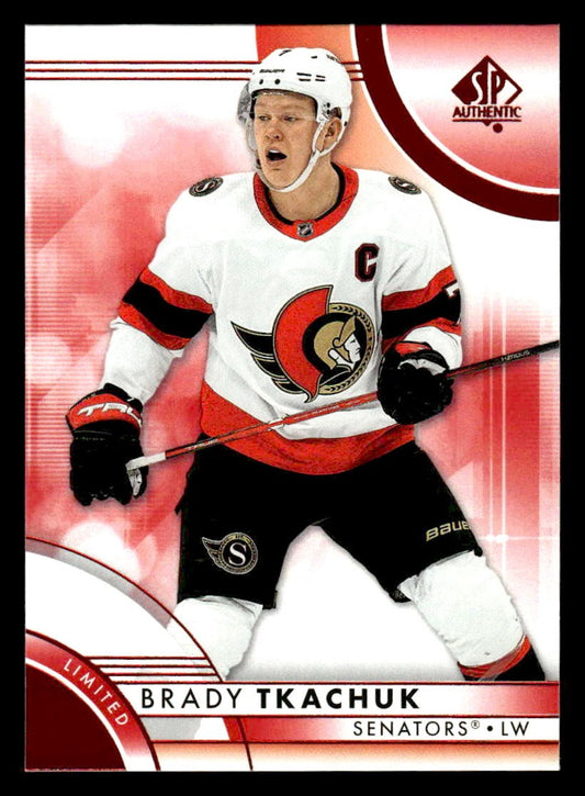 2023-24 SP Authentic #31 Brady Tkachuk Limited Red