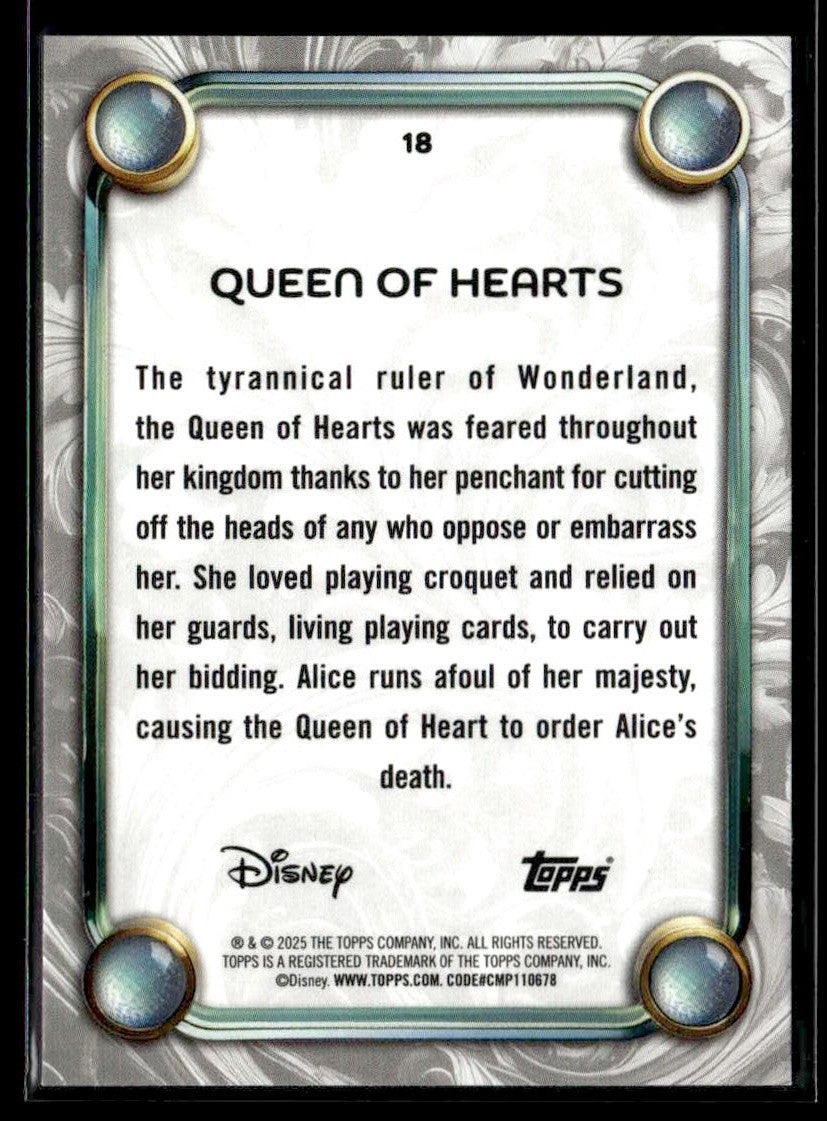 2025 Topps Disney Wonder #18 Queen of Hearts