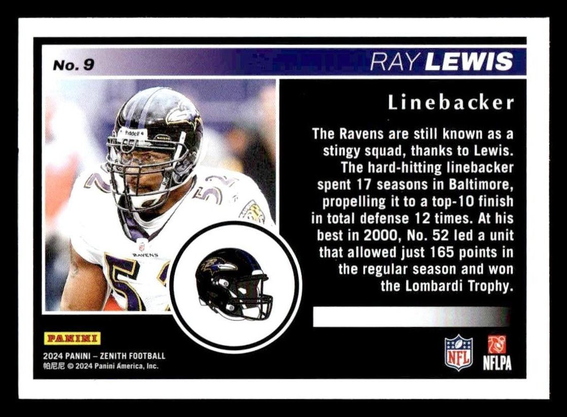 2024 Panini Zenith #9 Ray Lewis Retail