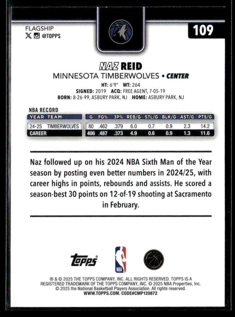 2025-26 Topps #109 Naz Reid