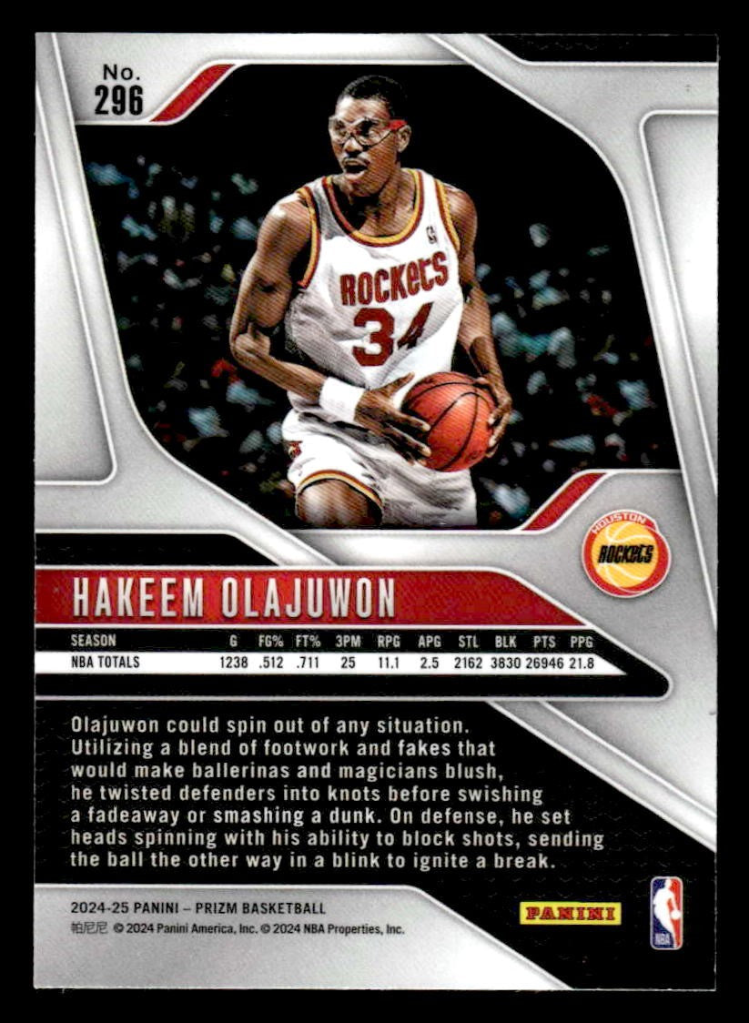 2024-25 Panini Prizm #296 Hakeem Olajuwon