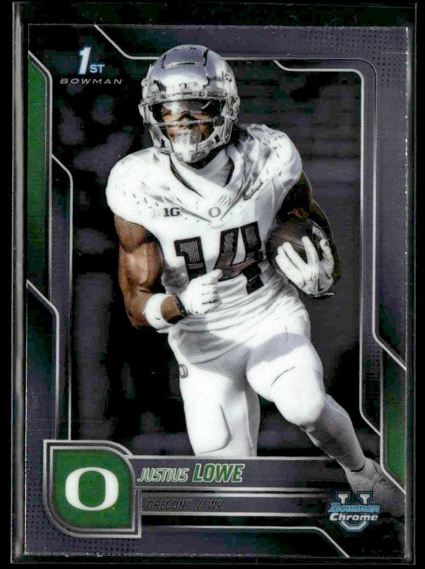 2025 Bowman University Chrome #166 Justius Lowe