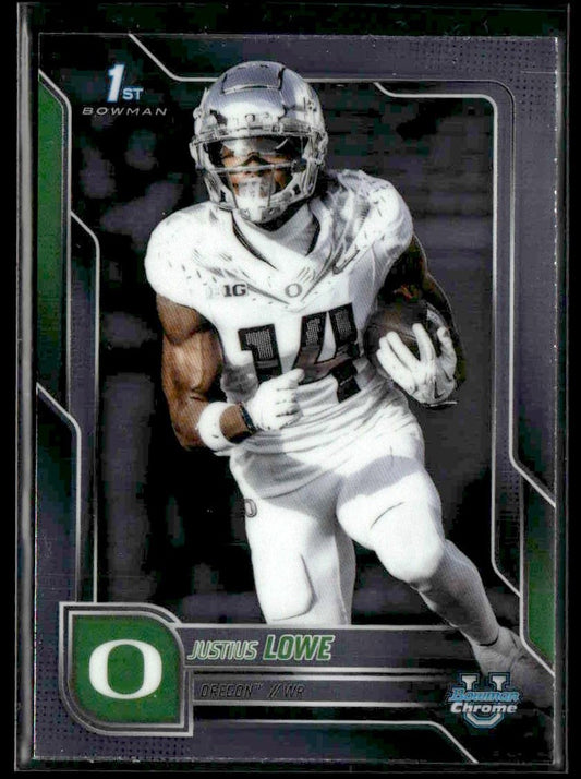 2025 Bowman University Chrome #166 Justius Lowe