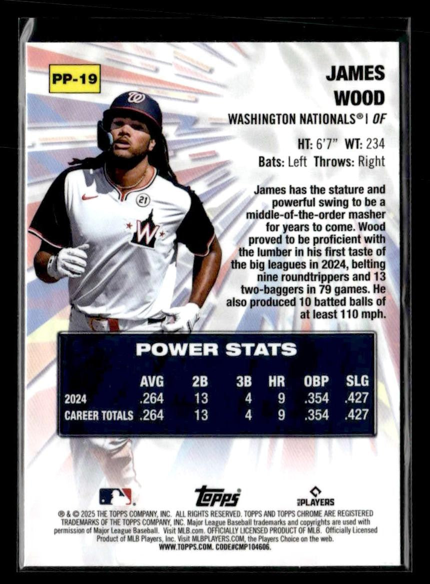 2025 Topps Chrome #PP-19 James Wood Power Players
