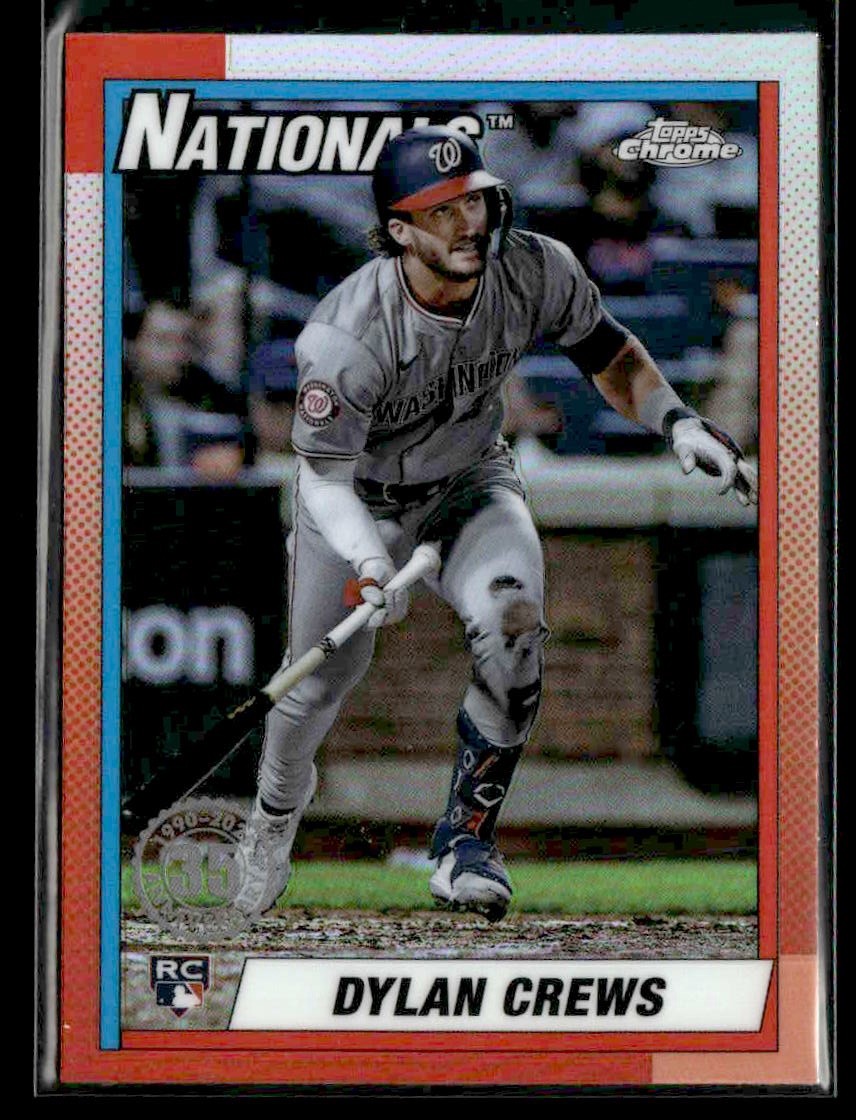 2025 Topps Chrome #90CB-16 Dylan Crews 1990 Topps Baseball 35th Anniversary