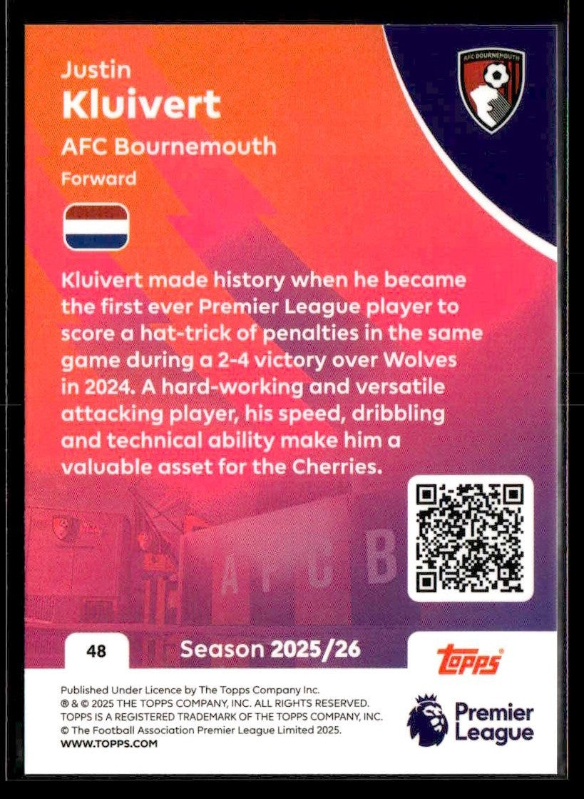 2025-26 Topps Premier League #48 Justin Kluivert