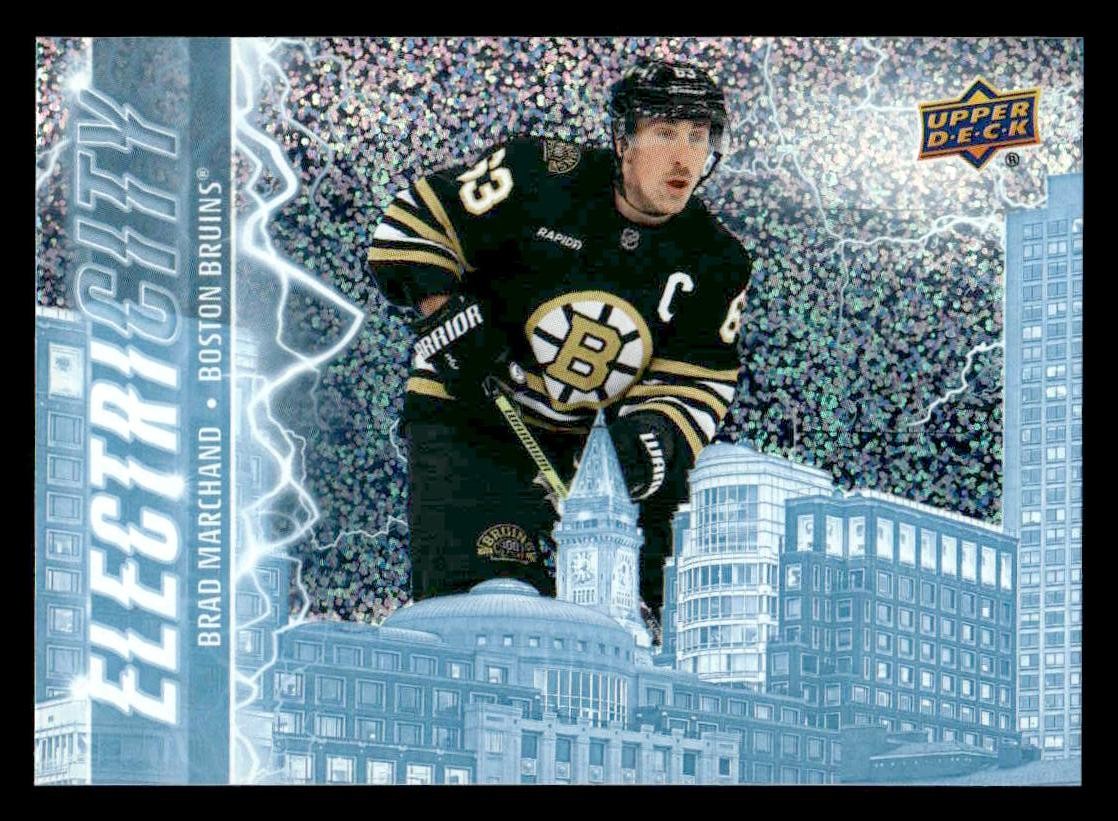 2024-25 Upper Deck #EC-11 Brad Marchand ElectriCity Speckle