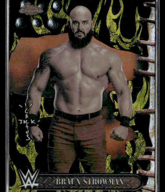 2025 Topps Chrome WWE x Cactus Jack #68 Braun Strowman Black & Yellow