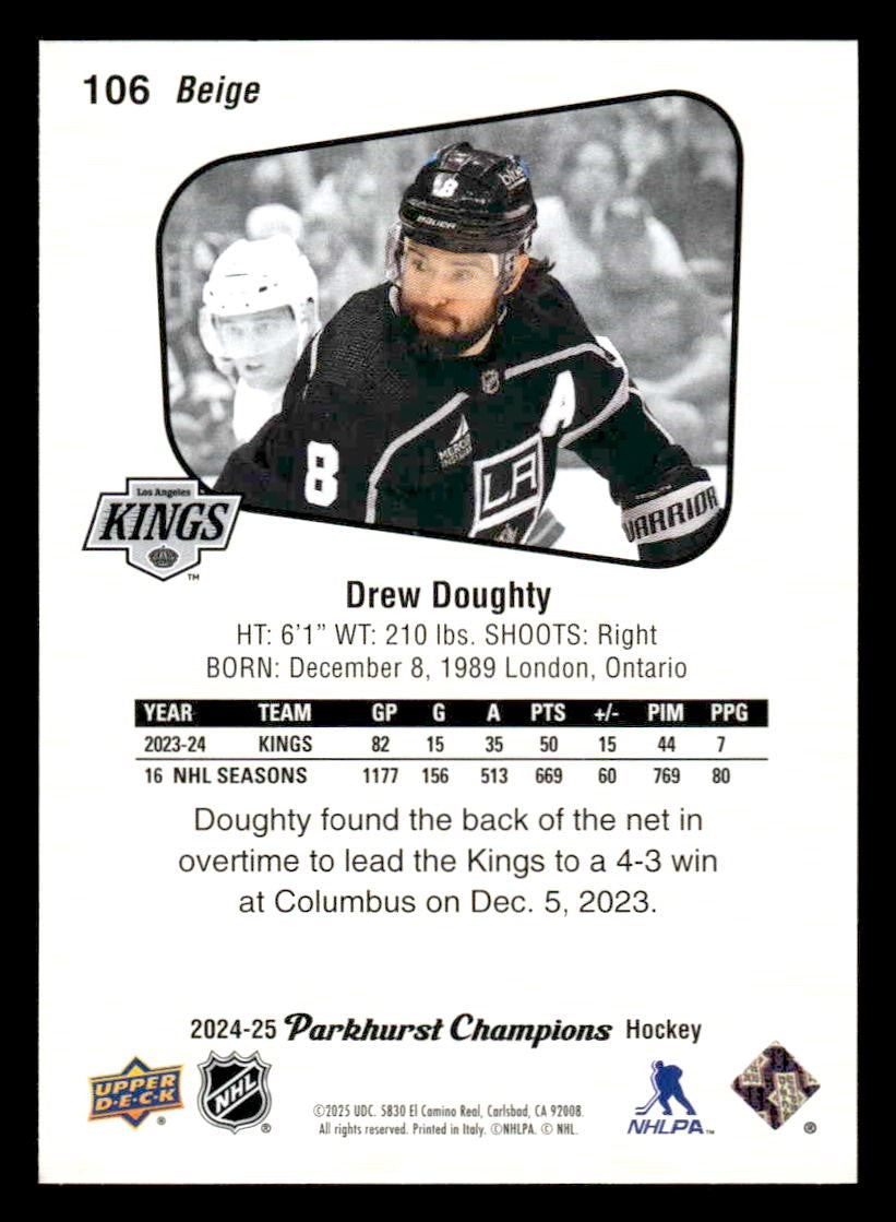 2024-25 Parkhurst Champions #106 Drew Doughty