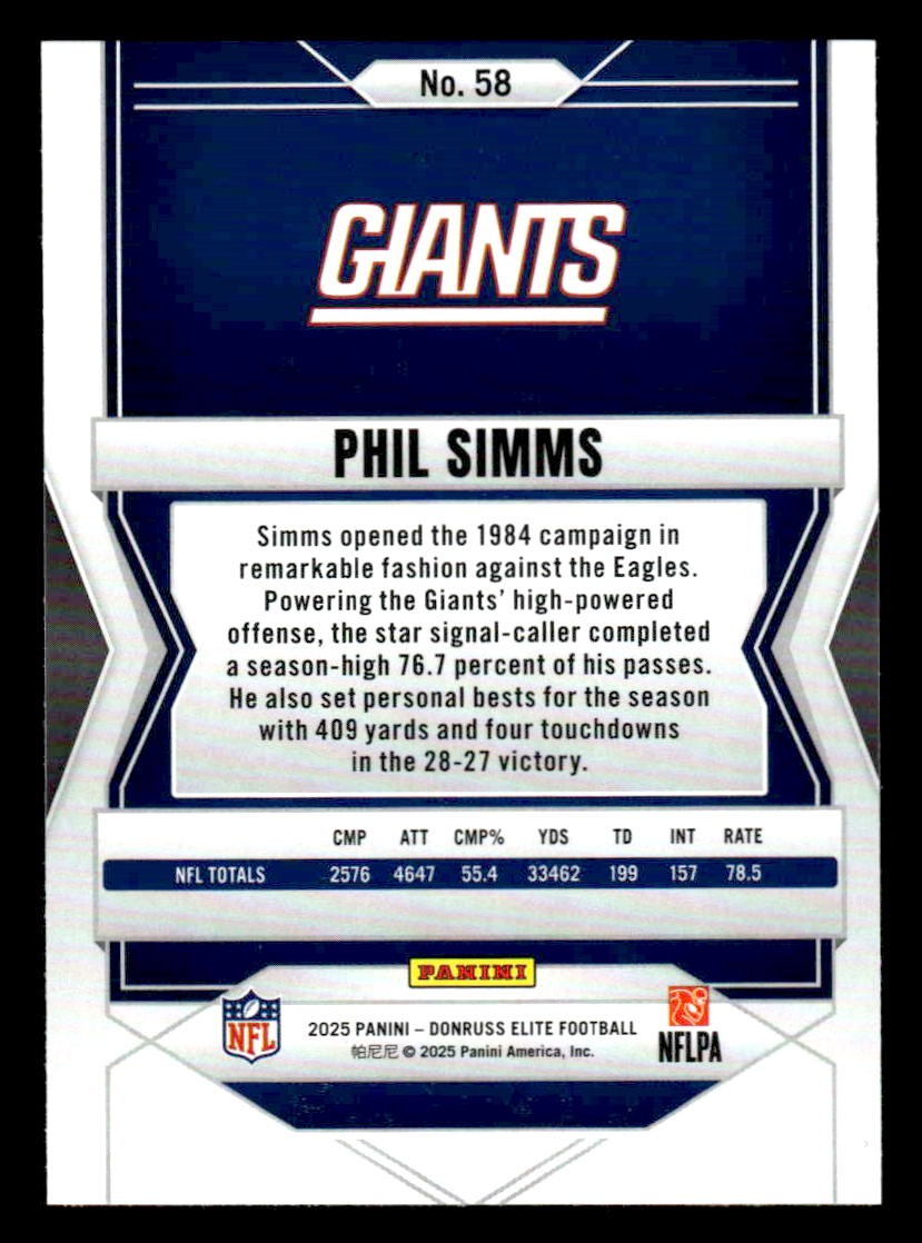 2025 Donruss Elite #58 Phil Simms