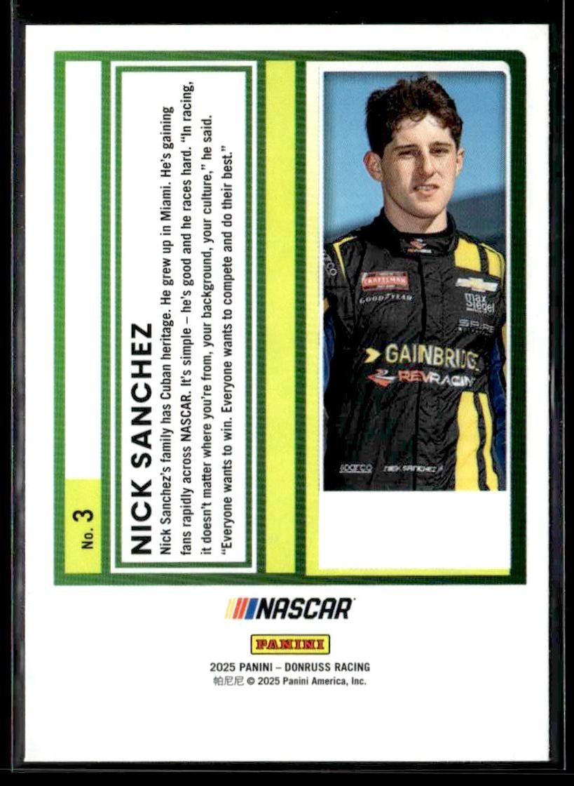 2025 Donruss #3 Nick Sanchez