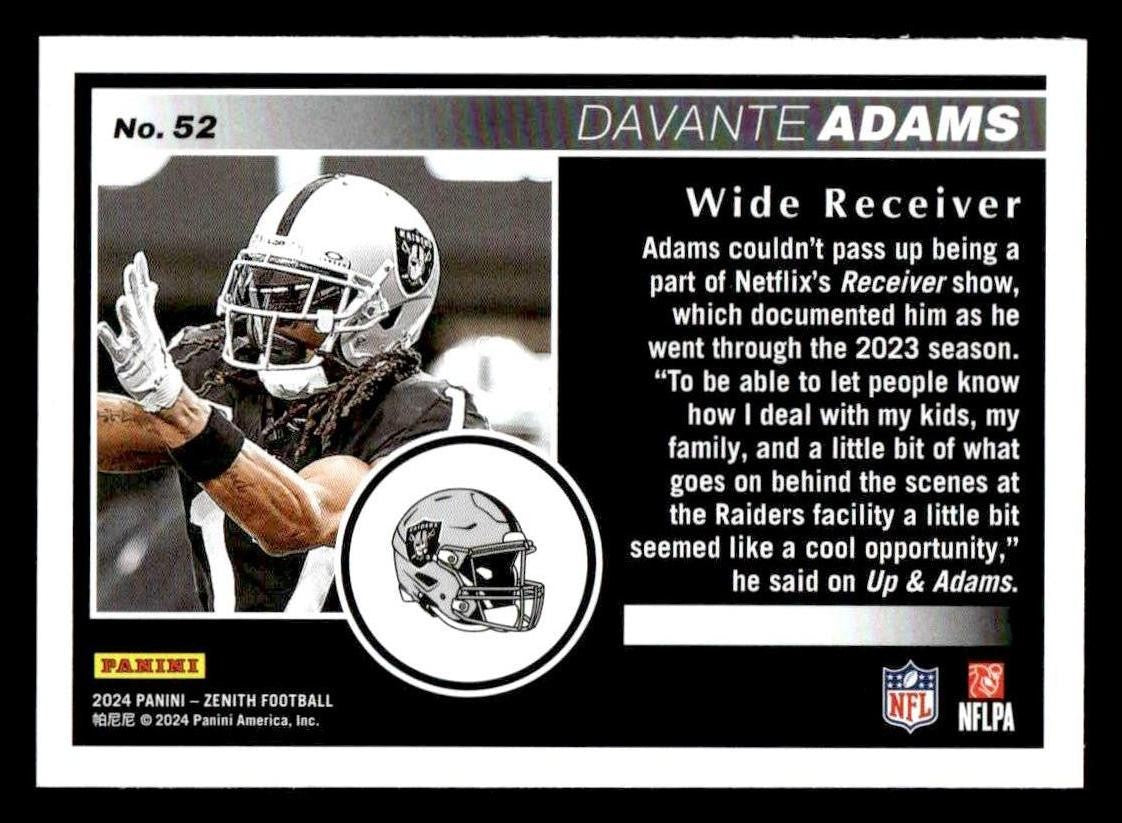 2024 Panini Zenith #52 Davante Adams Retail